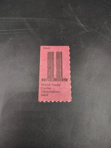 Vintage 1970er World Trade Center Aussichtsplattform Ticket Globe Ticket Co NYC - Bild 1 von 2
