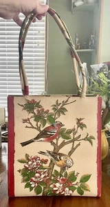 **VINTAGE** Margaret Smith Handtasche - Singvögel und Bäume - Mid Century Modern - Bild 1 von 10