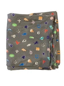Pottery Barn Teen NFL Football Team Logos Full/Queen Duvet Cover 100% Cotton EUC - Picture 1 of 3