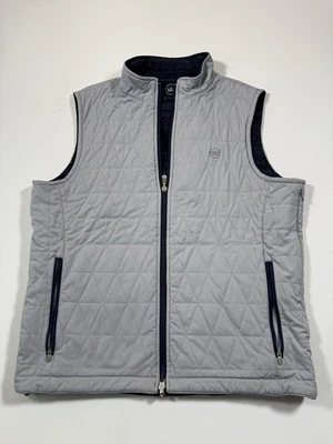 Peter Millar Vest Mens Small Full Zip Cloudglow Fair Isle Reversible Quilted - Image 1 of 4