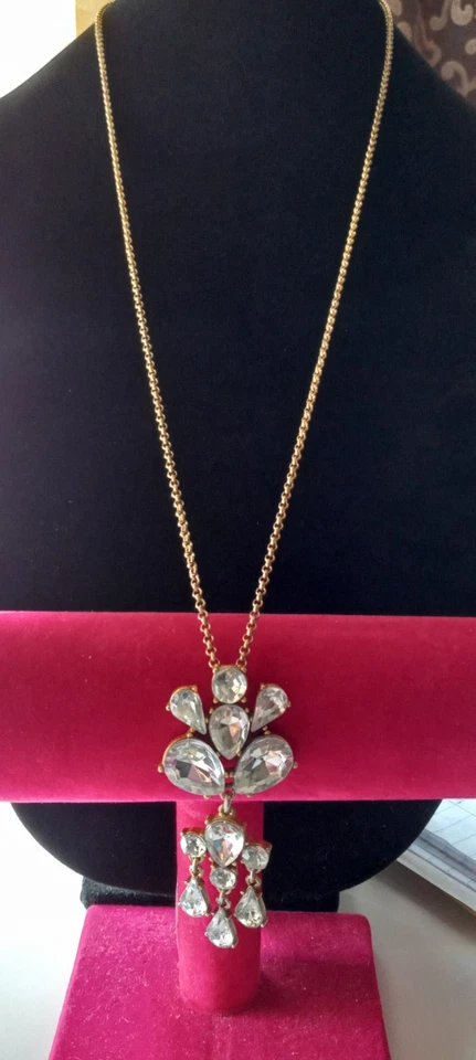 J. Crew Crystal Gemstones Adjustable 30-33in Statement Necklace - Image 1 of 4