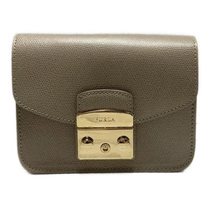 Autentica FURLA Metropolis - Borsa a tracolla in pelle grigio beige - Foto 1 di 8