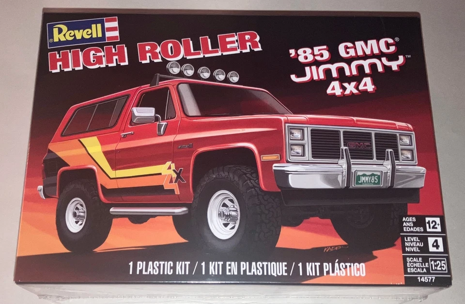 Level 4 Model Kit 1985 GMC Jimmy 4x4 "High Roller" 1/25 Scale Model by Revell