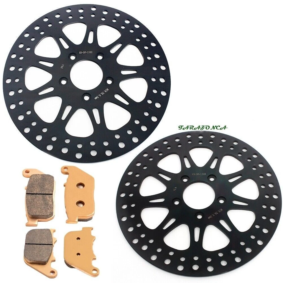 Pastillas de rotores de freno delanteras traseras 11,5" para Harley Sportster XL 883 1200 Custom 04-13 Foto 1 de 4