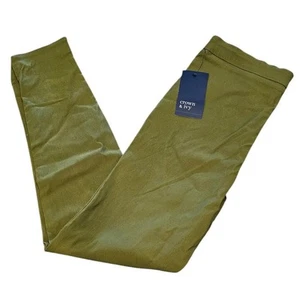 Crown & Ivy Girls Sz XL 16 Diego Olive Slim Leg Pull On Pants Green NEW - Picture 1 of 4