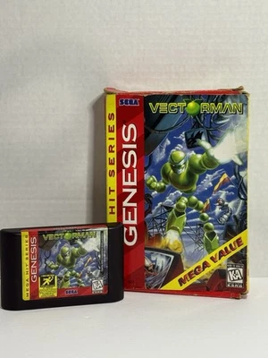 Vectorman (Sega Genesis, 1995) Box & Cartridge Only - Image 1 of 4