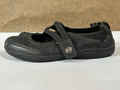 Earth Origins Women's 8M Leather Black Mary Jane Comfort Slip On Shoes - Image 1 of 4