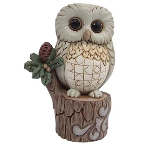 Jim Shore Woodland Owl on Tree Stump 6011620 NUEVO para 2022 animales de granja y vida silvestre - Imagen 1 de 2