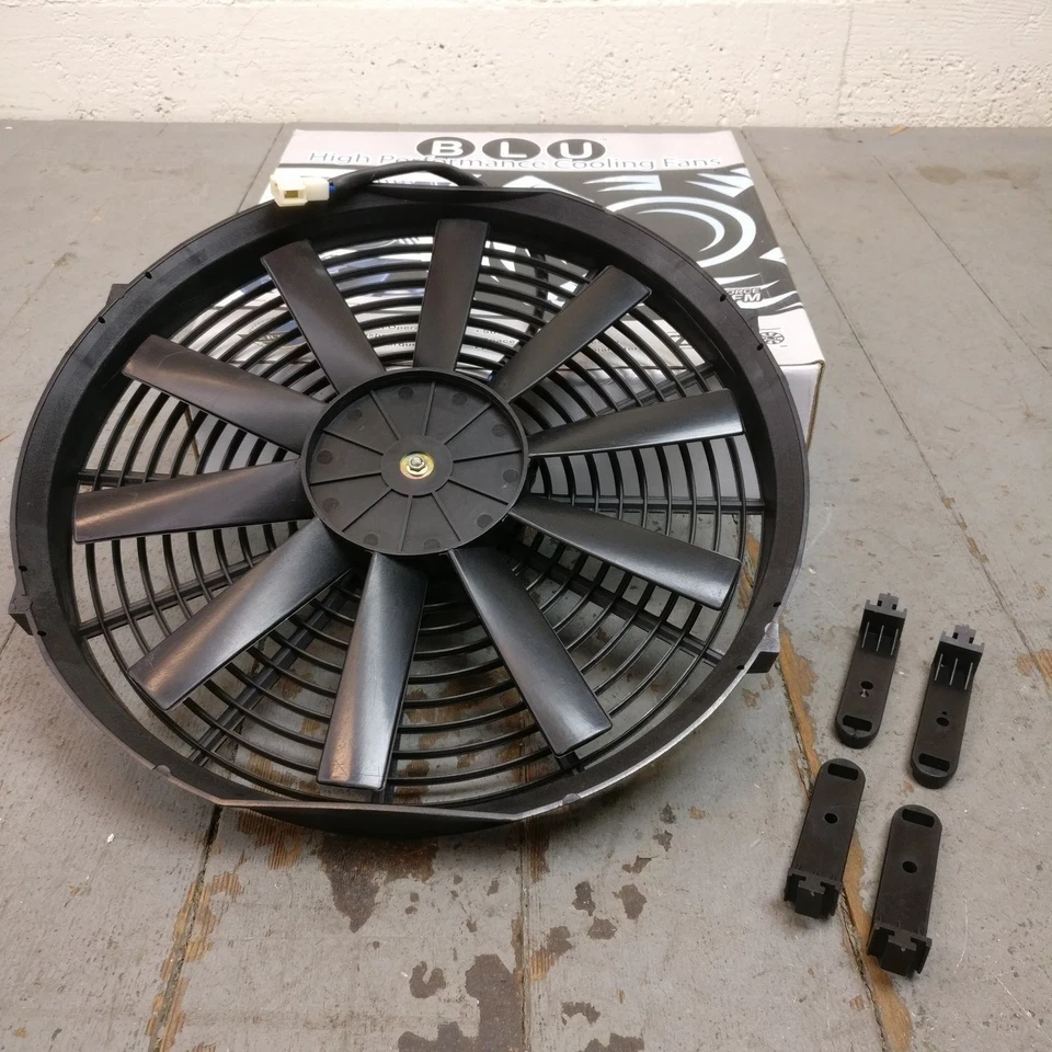 1986 Chevrolet Chevette 14 polegadas desempenho radiador ventilador preto volume refrigeração - Imagem 1 de 4