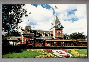 Disneyland Train Mickey Mouse Flowers VTG Postcard - Picture 1 of 2