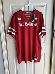 NWT Adidas Texas Tech Red Raiders Blank Football Jersey Customizable Guns Up M - Picture 1 of 6