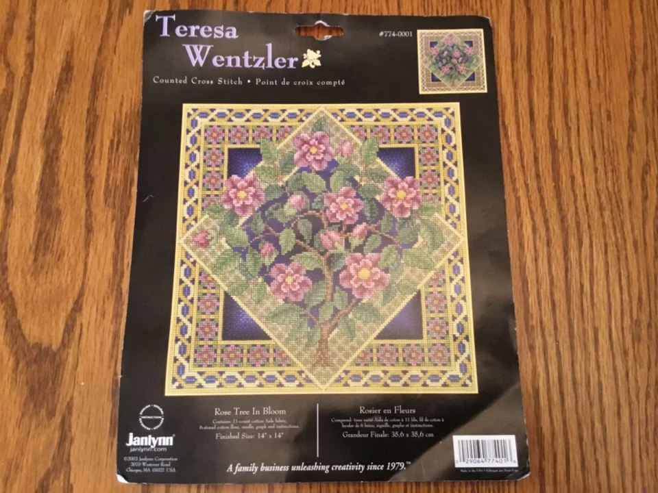 KIT Ponto Cruz RARO Teresa Wentzler The Enchanter Roseira Parcialmente Iniciada - Imagem 1 de 3