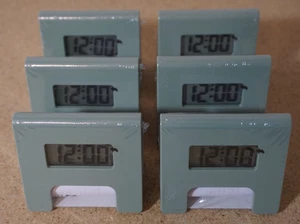6x IKEA KUPONG Mini Digital Basic Alarm Clock Green Plastic Battery Powered - Picture 1 of 4