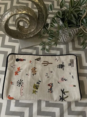 Rifle Paper Company x Pottery Barn capa de travesseiro lombar marcos mundiais/viagem - Imagem 1 de 4