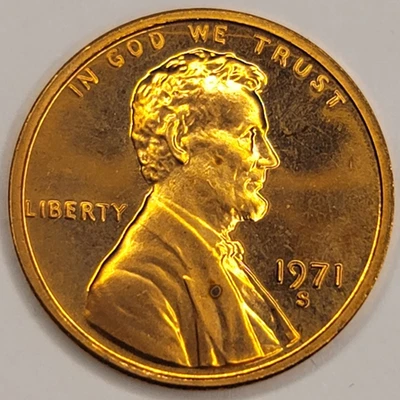 1971 S PROOF CAMEO LINCOLN MEMORIAL CENT - Image 1 of 4
