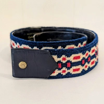 Cinto de agulha estilo gaúcho vintage costurado à mão couro granulado feito sob medida - Imagem 1 de 4