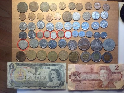 Old World Coins Lot Canada Canadian Type Set 62 Different 1800s-Now 6 Silver - Image 1 of 4