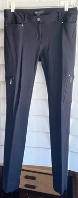 Pantalones cargo tejidos ponte elásticos mercado negro de la Casa Blanca talla 4R negros motociclista Foto 1 de 4