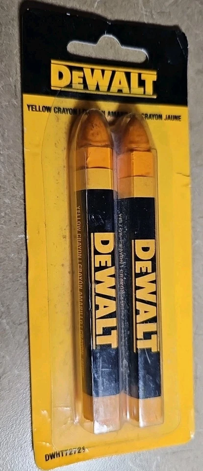 Dewalt DWH72721 Yellow Lumber Marking Crayon 2 Pack - Image 1 of 1
