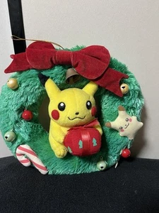 Hecho en China Pokemon Center 2003 Pikachu Corona de Navidad Juguete de Peluche De Colección JPN - Imagen 1 de 5