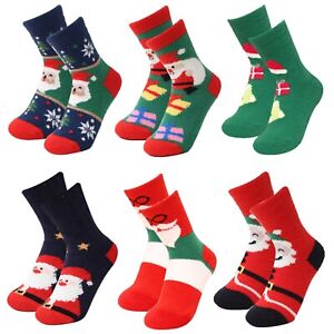 3er Pack Weihnachtssocken Winter Erwachsene & Kinder Größen Kuschelsocken Socken