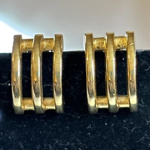RARI orecchini vintage firmati GIVENCHY tono oro Y2K orecchini alta moda - Foto 1 di 16