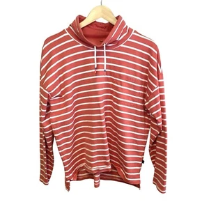 L.L. Suéter Bean Mujer Cuello Embudo Grande Cordón Rayas Manga Larga - Imagen 1 de 4