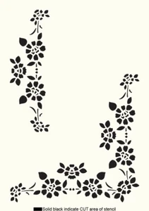 Scroll Stencil Floral Vintage Paint Furniture Cards Wedding Reusable Craft FL108 - Picture 1 of 11