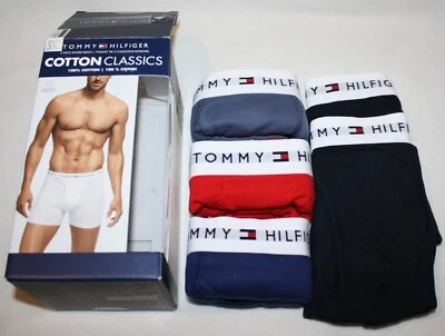 5 Tommy Hilfiger Boxer Briefs Cotton Men's Red Navy Blue Underwear Classic Fit - Image 1 of 4