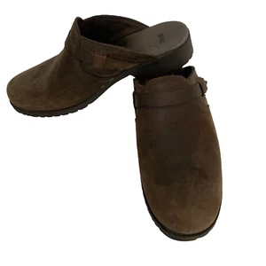 Teva De La Vina Clogs Womens 7.5 Brown Waterproof Leather Slip On Mules 1012436 - Picture 1 of 11