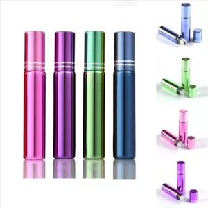 10ml Thick Electroplated Glass Essential Oil Perfume Roller Bottle with Ball - Picture 1 of 9