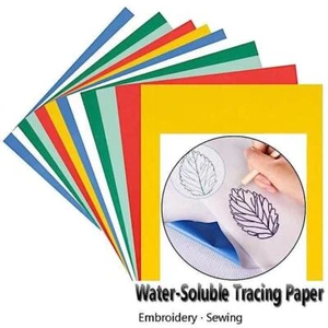 10 Pack Embroidery Transfer Paper - Pattern Transfer - Water Soluble - 5 Colours - Picture 1 of 5