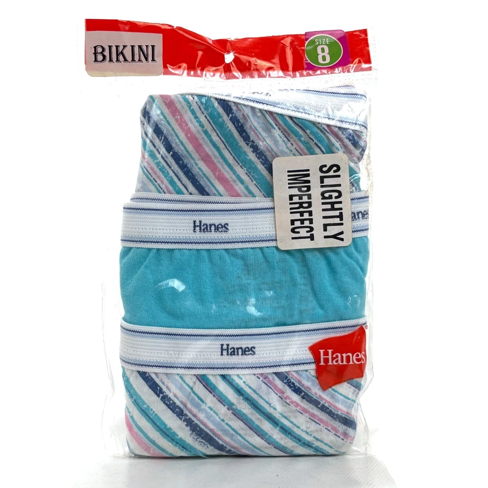 De Colección Hanes Her Way Niñas Talla 8 Bikini Paquete de 3 Pares Ropa Interior 2002 Nuevo Antiguo Stock Foto 1 de 2