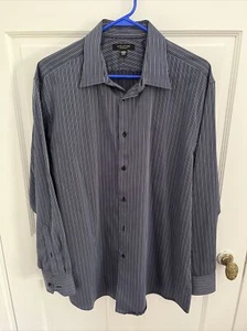 Structure Modern fit Blue and Black striped dress shirt - Picture 1 of 6