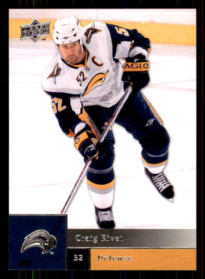 2009-10 Upper Deck #10 Craig Rivet Buffalo Sabres - Image 1 of 2