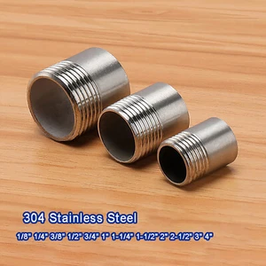 Stainless Steel 304 Pipe Fittings BSP Threaded Weld Nipple Adapter 1/4" to 4" - Picture 1 of 6