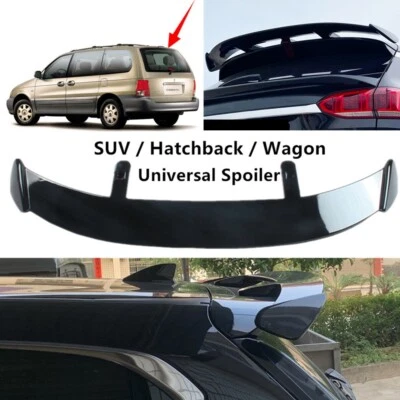 Universal Fit For Kia Sedona 2002-2005 Tailgate Roof Spoiler Roofline Wing Black - Image 1 of 4