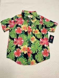 NWT Gymboree Kid’s Hawaiian Shirt Size 4T Short Sleeve Button Down - Picture 1 of 5