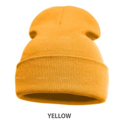 Beanie Hat Cap Plain Knit Skull Cuffed Winter Warm Slouchy Men Women Classic CF - Image 1 of 4