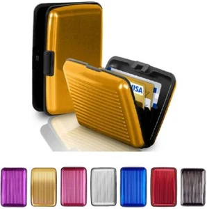 12pack RFID wallet credit card case ID money cash holder blocking aluminum metal - Picture 1 of 11