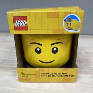 LEGO Mini 4 x 4.5 Inch Plastic Storage Head | Smiling - Picture 1 of 6