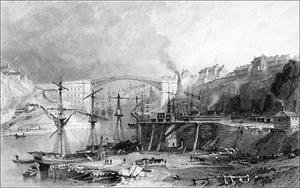 SUNDERLAND (GRAFSCHAFT Durham) - Kupferstich aus dem 19. Jahrhundert - Bild 1 von 1