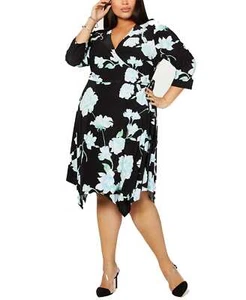 INC International Concepts Women’s Floral Hanky-Hem Wrap Dress - Picture 1 of 4