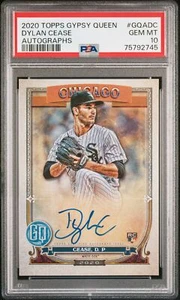 2020 Topps Gypsy Queen Rookie Autograph Dylan Cease PSA 10 GEM Auto Padres - Picture 1 of 2
