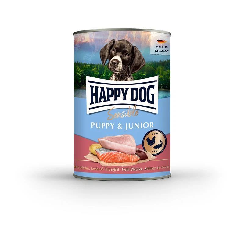 Happy Dog Sensible Puppy Huhn, Lachs & Kartoffel | 6x 400g - Bild 1 von 1