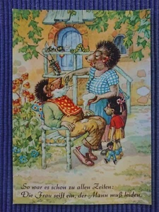 Old Postcard Mecky Mecki Hedgehog So War It Already For Old Times - Picture 1 of 2