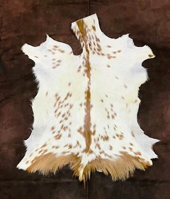 Goat Skin Pelt for decor, Nordic Animal Hide, Real Leather Fur, Summer Fur Coat - Image 1 of 4