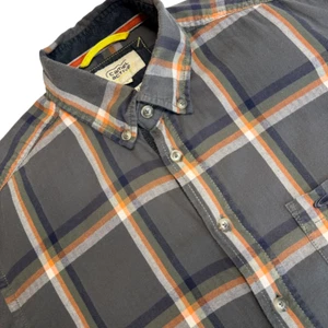Camel Active Shirt Mens Medium Button Down Regular Fit Long Sleeve Plaid Casual - Picture 1 of 14