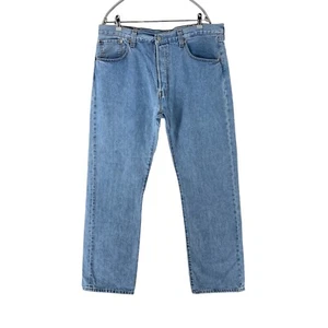 Levi's 501 Blue Original Regular Straight Fit Jeans W38 L32 - Picture 1 of 10