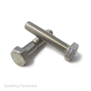 A2 Stainless Metric Fine M10 x 1.25 Hex Head Fully Threaded & Part Thread Bolts - Picture 1 of 3